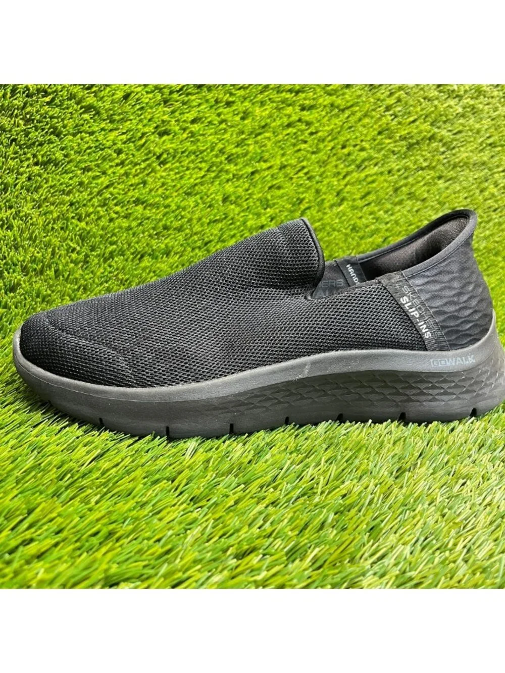 Skechers Go Walk Flex No Hands Mens Size 9.5 Black Walking Shoes Sneakers
